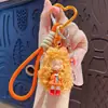 Llavero de Chica de Cabello Largo y Ondulado Creativo de Dibujos Animados Lindo Exquisito Adorno para Correa de Teléfono Colgante de Bolso Pequeño Regalo