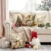 Almofada de Natal, Boneco de Neve Platina de Luxo Leve, Decoração Quente de Feriado, Almofada de Sofá, Almofada de Encosto, Capa de Almofada com Enchimento