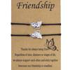 Pulsera Tejida de Cuerda Encerada de la Amistad Transfronteriza de Amazon, Moda, Joyería de Mariposa con Aceite