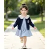 Nuevo Vestido de Princesa Elegante para Niñas de Primavera y Otoño con Cuello de Muñeca, Conejito Lindo, Dulce, Moda Estilo Coreano Versátil