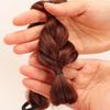 Peluca Femenina Celebridad de Internet Mechada Trenza Burbuja Juguetona y Linda Uso Natural Conveniente Cola de Caballo Alta Trenza Linterna Larga Digestión