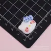 Accesorios de resina de gato KT con lazo de cuadros vintage, accesorios para el cabello DIY con pegamento cremoso, ligas para el cabello, pinzas para el cabello, zuecos, fundas para teléfono