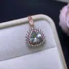 ¡Colgante de Cristal Verde Natural! ¡Cristal Limpio! ¡Fuego Súper Fuerte! Especificaciones de Piedra Suelta 8*8mm