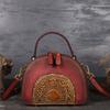 Bolsa Feminina Nova Bolsa de Couro Vintage Genuíno Estilo Étnico Moda Bolsa de Ombro Top Layer Cowhide All-match Crossbody Bag Live