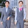 Chaleco Camisa Abrigo Sala de Negocios de Telecomunicaciones Ropa de Trabajo Traje de Mujer Nuevo Uniforme Ropa de Negocios Traje de Tres Piezas para Mujer