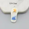 Accesorios DIY serie estilo océano resina cangrejo pantuflas delfín hueso de pez ancla botella a la deriva colgante