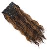 Conjunto de cuatro piezas de peluca, conjunto de cuatro piezas de cabello rizado con clip, conjunto de cuatro piezas de peluca de cabello rizado de comercio exterior, conjunto de cuatro piezas de peluca con ondulación de agua