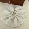 Estilo coreano Industria Pesada Punto de Ola Doble Capa Uña Perla Anillo para el Cabello Intestino Grueso Cuerda de Corbata Elegante Cuerda de Malla para el Cabello Flor para Atar el Cabello de Mujer Doble Hechizo