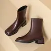 Botas botas 33 comercio exterior 43 botas botas de jinete tacón nuevas botas martin cabeza cuadrada gruesa botas cortas pequeñas botas finas para mujer para adultos