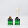 Botella de aromaterapia de ratán sin fuego de 30 ml/50 ml/100 ml, botella cilíndrica de vidrio para aromaterapia con degradado verde