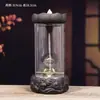 Novo Incensário de Refluxo de Vidro à Prova de Vento Criativo Ornaments para Casa Zen Sândalo Cerâmica Queimador de Aromaterapia