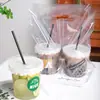 Taza de café desechable al por mayor logo imprimible engrosada empaque comercial para llevar taza para bebida fría té de limón con tapa