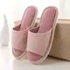 Chinelo de Casa Listrado de Algodão e Linho para Homens e Mulheres, Para o Ano Todo, Chinelos Antiderrapantes e Respiráveis no Atacado