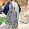 Mochila Escolar de Pana Otoño e Invierno para Estudiantes Universitarias Mochila Sencilla Versátil para Estudiantes de Preparatoria y Secundaria Mochila Ligera de Viaje