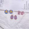Nuevo Conejo Mixto Huevo Flor Lindo Elemento de Cara Sonriente Pequeño Colgante Joyería DIY Llavero Caja de Audífonos Colgante Decorativo