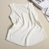 Suéter Dulce y Lindo Cuello U con Botones Chaleco de Punto para Mujer Verano Nuevo Ajustado Adelgazante Color Sólido Trendy Top Interior