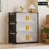 Armário de Armazenamento Dobrável sem Instalação Caixa Plástica de Múltiplas Camadas Armário de Sapatos Multifuncional Armário de Armazenamento Diversos para Quarto de Casa Sala de Estar