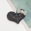 Lentejuelas con Forma de Corazón Brillantes Ultrasónicas con Lazo de Perlas, Accesorios para el Cabello Hechos a Mano para Bricolaje, Decoraciones para Zapatos y Sombreros, Adornos para Ropa