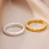 Anillo Minimalista Estilo Ins, Anillo Hueco, Anillo Geométrico de Cobre Chapado en Oro de 18 Quilates, Joyería Unisex al por Mayor