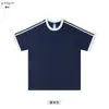 Verano Nuevo Cuello Redondo Moda Marca Padre-Hijo Manga Corta Casual Tres Rayas Algodón Puro Publicitaria Cultural Camisa Ropa de Trabajo en Stock