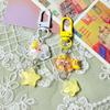 Chaveiro Estrela Nuvem Glitter Fino Transparente Gelo Original Feito à Mão Ins Desenho Animado Menina Coração Estudante Escola Mochila Pingente Melhor Amigo