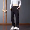 Pantalones casuales para hombre con cremallera de bolsillo transfronteriza, pantalones versátiles de pierna recta holgados de negocios de alta gama para hombre, pantalones largos de primavera y otoño para hombre