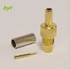 Cobre puro bañado en oro (SMC-C-J-1.5) conector RF coaxial para cable RG316 RG174 50 euros