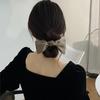 Banda para el cabello con lazo de goma, cubierta de cuero de alta calidad, cuerda para la cabeza para mujer, nueva cuerda para el cabello de temperamento rojo de red 2022