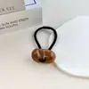 Corda de cabelo elegante retrô cor de toffee, elástico de cabelo, para rabo de cavalo alto, corda de cabelo, corda de cabelo INS, com botão de aparência alta, elástico