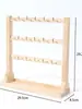Soporte de exhibición para llaveros, estante de exhibición de joyería de madera maciza con ganchos, perchero para colgar accesorios pequeños, soporte de exhibición para pendientes, exhibidor de pulseras