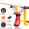 Estilingue 98K Estilingue de Couro Plano Outdoor Competitivo Combate Real Suporte de Mira Laser Infravermelho Sem Nó Tendões de Borracha Planos Espessados