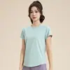 Camiseta Fitness Manga Curta Roxo Claro Slim Fit para Mulheres, Top Esportivo Raglan de Verão com Barra Curva para Yoga Corrida