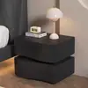 Mesita de Noche de Madera Maciza Estilo Crema Gama Alta 2024 Nuevo Influencer de Internet Creativa para Dormitorio Hogar Simple Moderna Mesita de Noche