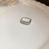 Anel de amor de zircônia galvanizada em ouro real, moda leve, luxo, alto sentido, anel de dedo, design de nicho, joias, atacado