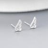 Clavo de Oreja Jin Yili de Plata de Ley s999 Simple Versátil Antiobstrucción Mini Pequeño Clavo de Oreja Plano de Plata