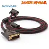 Cabo DVI para VGA vermelho e preto 1,5m cabo de display 1,5m cabo adaptador DVI para conectar computador à TV LCD