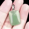 1458-20mm colgante rectangular cristal natural piedra semipreciosa colgante rectangular DIY pendientes collar accesorios