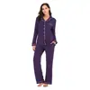 2026 Primavera, Otoño, Invierno Ropa de Casa Nueva Ropa para Mujer Europea y Americana Conjunto de Cárdigan de Manga Larga y Pantalones Largos Pijama Venta al por Mayor Invierno Transfronterizo