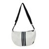 Bolso Cruzado de Hombro Informal Simple Rayado para Mujer, Moda Deportiva de Moda, Bolso Versátil Tipo Dumpling, Bolso Cruzado, Pareja