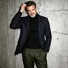 Comércio Exterior Transfronteiriço Jaqueta Curta de Lã Masculina Europeia e Americana Terno de Lã Slim-fit Terno de Dois Botões Top Casual de Negócios