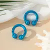 Anillo de Herradura de Color Sencillo de Moda Pendientes Distintivos de Nicho para Mujer Pendientes de Color Caramelo con Diseño Sencillo y Avanzado