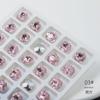 K9 joias de unhas rosa diamante quadrado em forma de coração torto coração pontiagudo fundo diamante rosa diamante misturado acessórios para unhas
