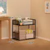 Estantería de pie para libros, Estante de almacenamiento de varios niveles móvil para libros con ruedas, Carrito pequeño, Librería de oficina