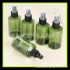 Frasco borrifador de ombro oblíquo verde escuro 150ml borrifador de névoa fina frasco borrifador de plástico para animais de estimação Toner engarrafado 150ml