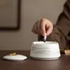 Nuevo Cenicero de Porcelana Blanca de Jade Grasa de Oveja Hogar Sala de Estar Oficina Cenicero de Personalidad Creativa Cenicero Anti-Ceniza Voladora