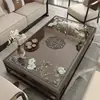 Nuevo Mantel de Mesa Estilo Chino, Mantel para Mesa de Centro Estilo Chino, Transparente, Resistente al Calor, Impermeable, a Prueba de Aceite, Lavable, Limpiable con Paño, Mantel para Mesa de Comedor de Madera Maciza