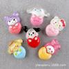 Cola Creme Kuromi Resina Desenho Animado Acessórios Elásticos de Cabelo Presilhas de Cabelo DIY Capa de Celular em Formato de Coração Materiais Atacado