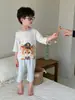 Pijama infantil Amaya de manga corta y pantalón corto, ropa de verano con aire acondicionado, Tencel Lyocell, ropa informal para el hogar.