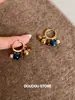 Moda de Hong Kong Elegante e Sofisticada Joias Personalizadas Pingente de Pedra Ágata Natural Design de Anel Brincos Banhados a Ouro