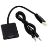 HDMI a VGA directo de fábrica con chip de fuente de alimentación de audio Soporte de conversión HD Línea de computadora a TV 1080p
